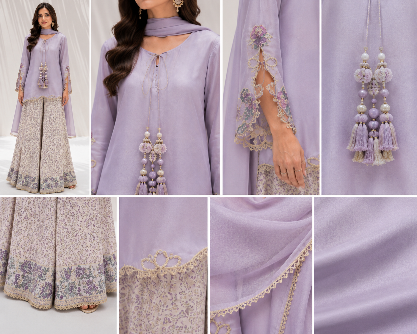 Lilac Tassels (Three Piece)